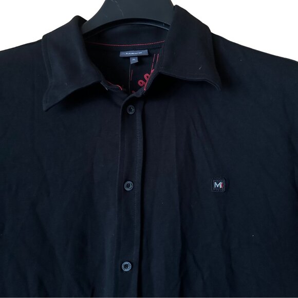 MAXX NEW YORK Vintage Black Short-Sleeve Polo Shirt - Picture 2 of 3